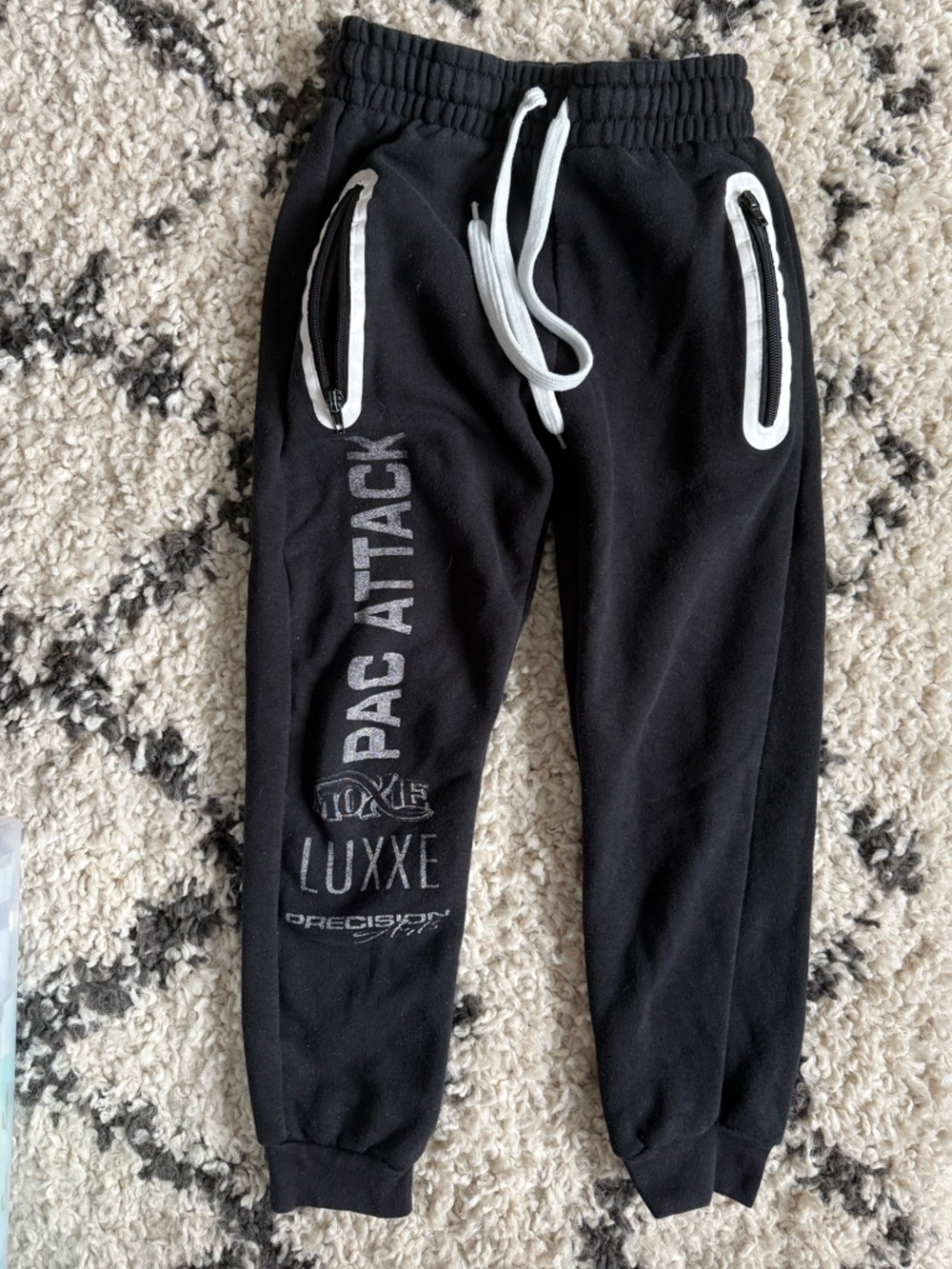 UC Sportswear Black Kids Jogger Pants with Graphic Size CS